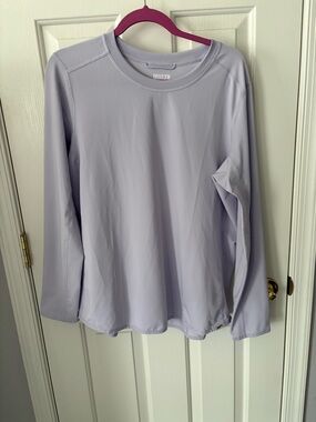 Duluth Trading Co Lilac Long Sleeve Performance Top